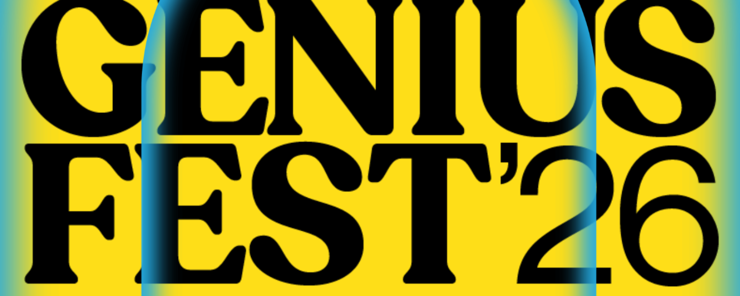 Yellow Black Genius Fest flyer.